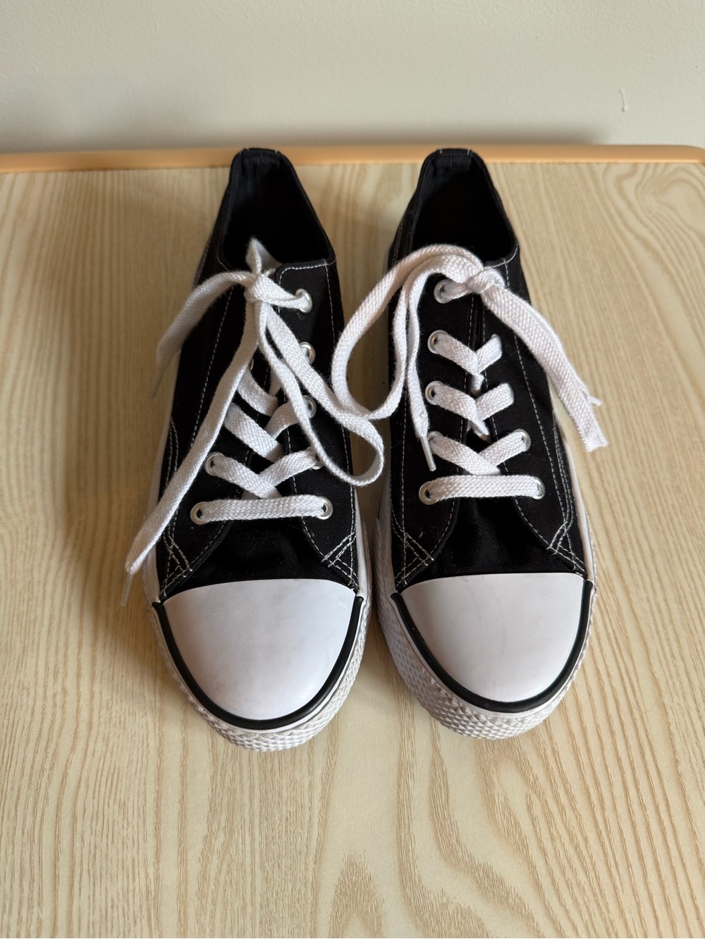 Airwalk Black Canvas Low-Top Sneakers with White Accents